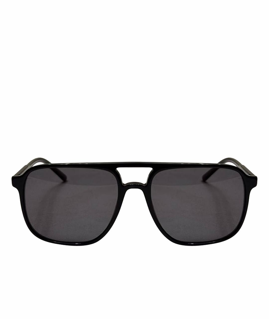 DOLCE&GABBANA Черные пластиковые солнцезащитные очки, фото 1