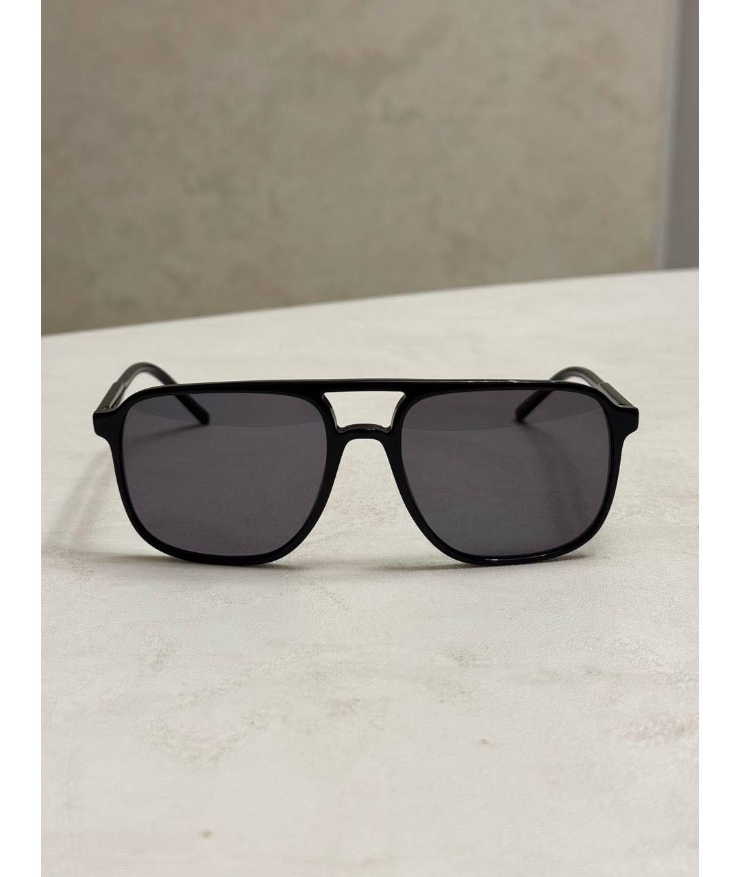 DOLCE&GABBANA Черные пластиковые солнцезащитные очки, фото 5