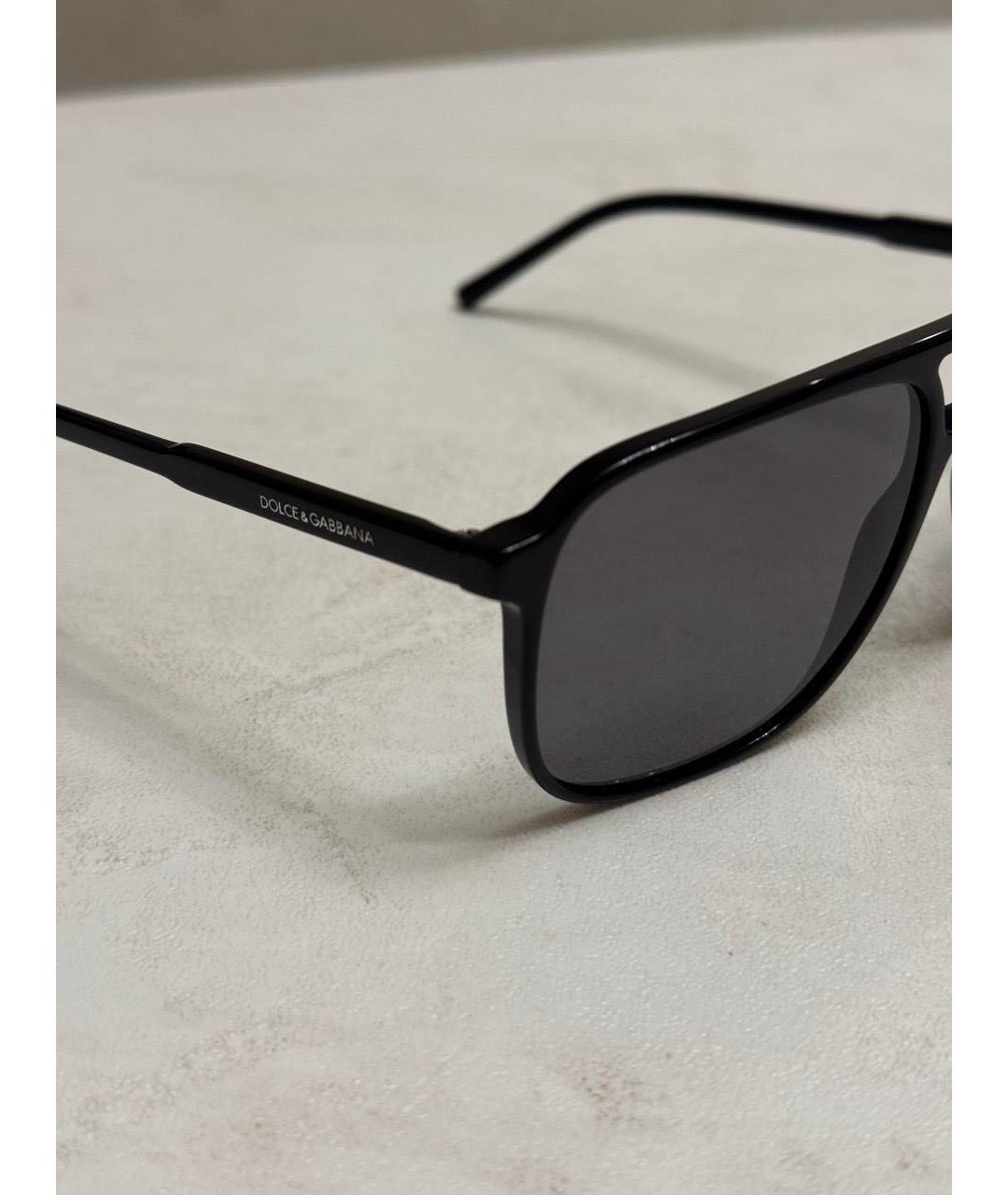 DOLCE&GABBANA Черные пластиковые солнцезащитные очки, фото 3