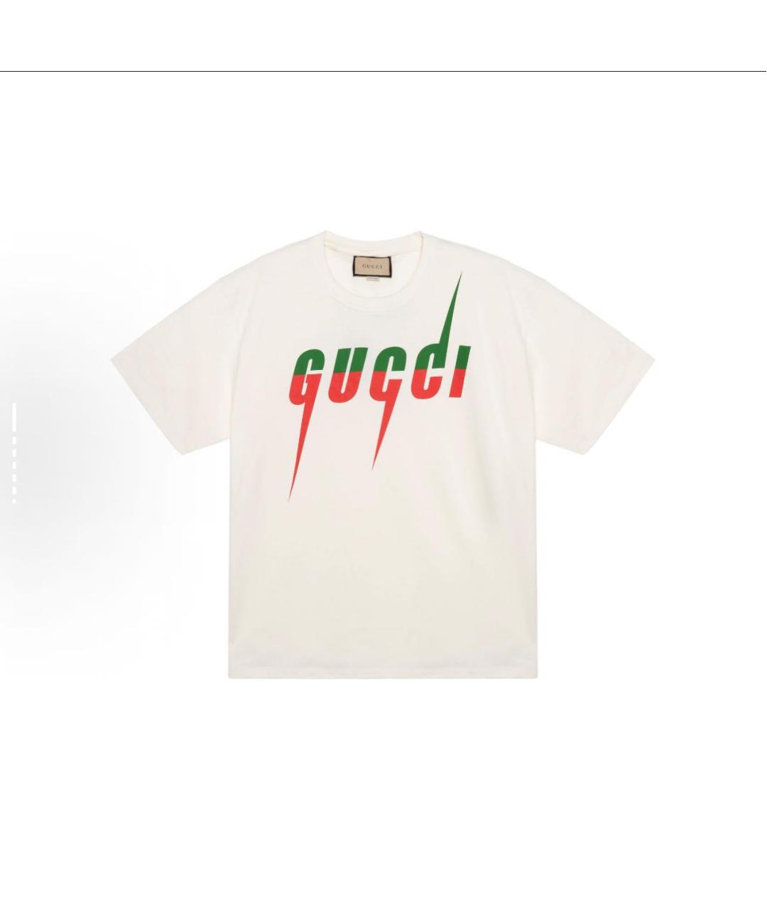 GUCCI Бежевая хлопковая футболка, фото 4