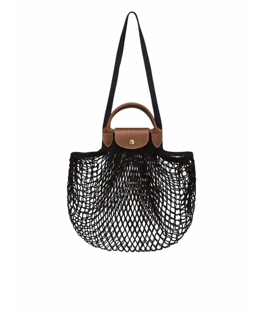LONGCHAMP Черная хлопковая пляжная сумка, фото 1
