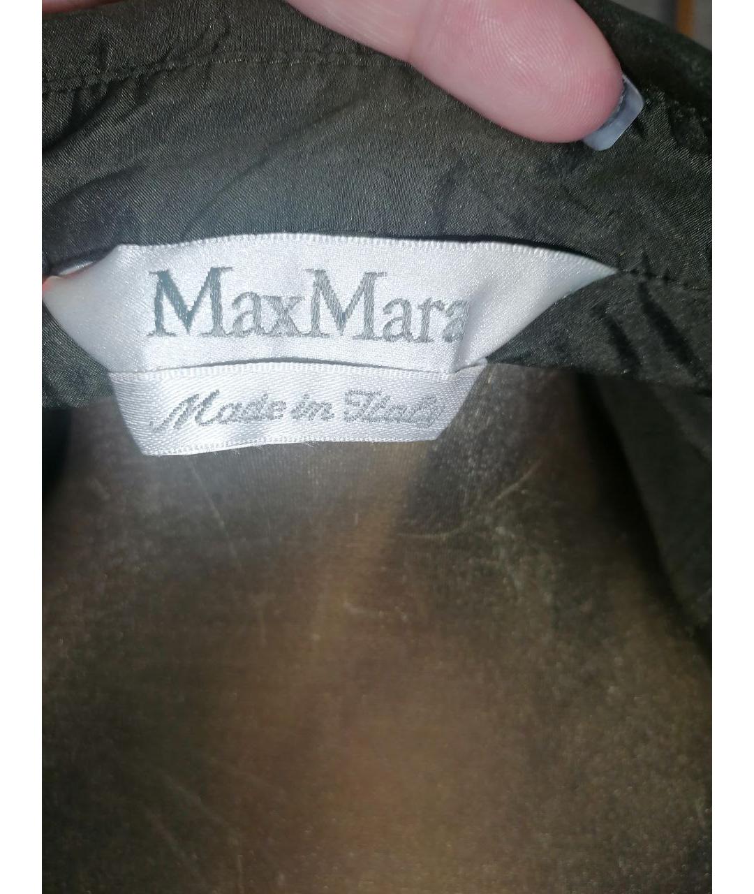 MAX MARA Хаки полиэстеровое платье, фото 3