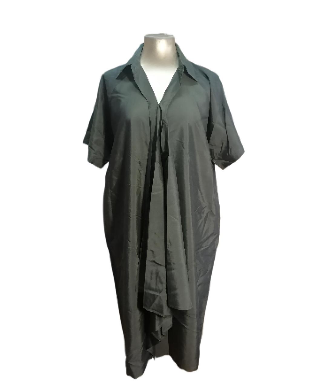 MAX MARA Хаки полиэстеровое платье, фото 7