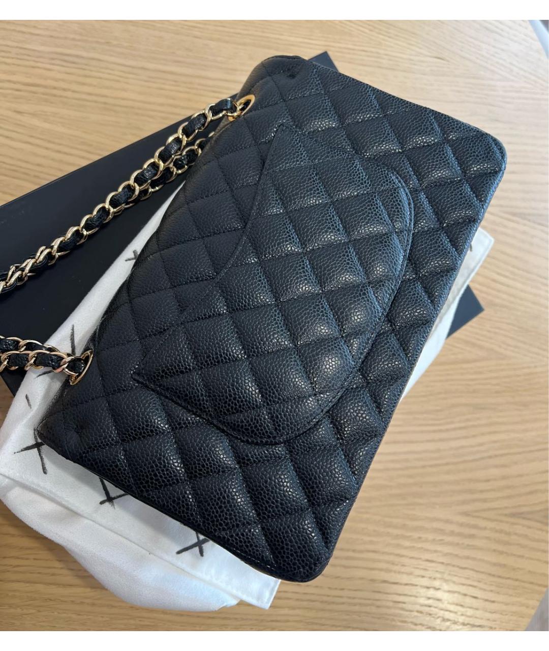 CHANEL Черная кожаная сумка через плечо, фото 3
