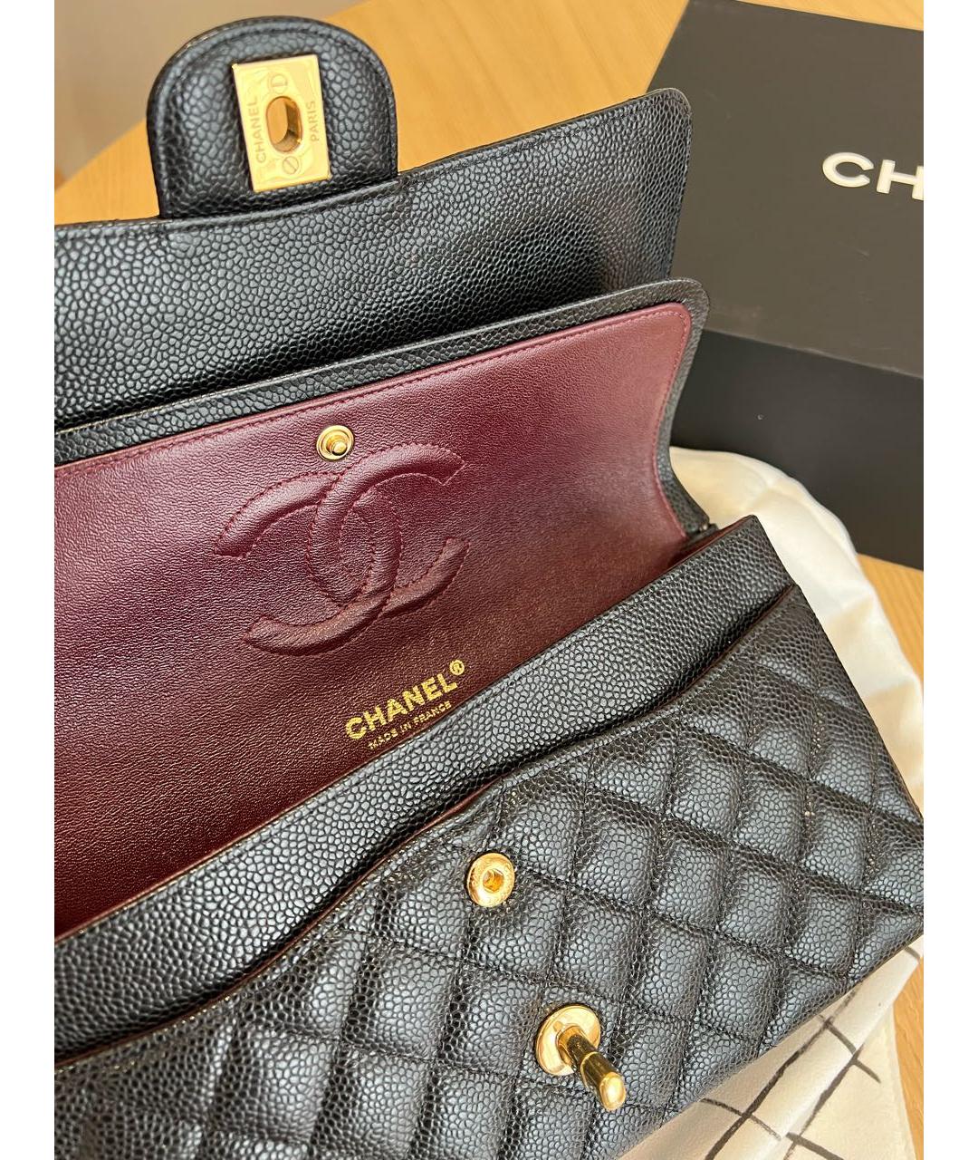 CHANEL Черная кожаная сумка через плечо, фото 4