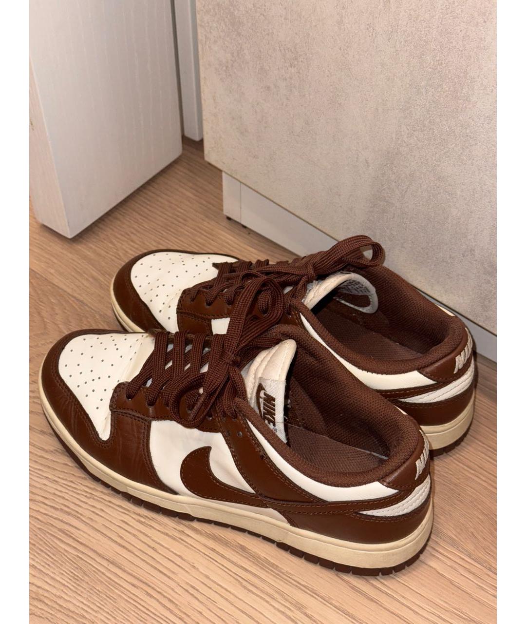 NIKE Коричневые кожаные кроссовки, фото 3
