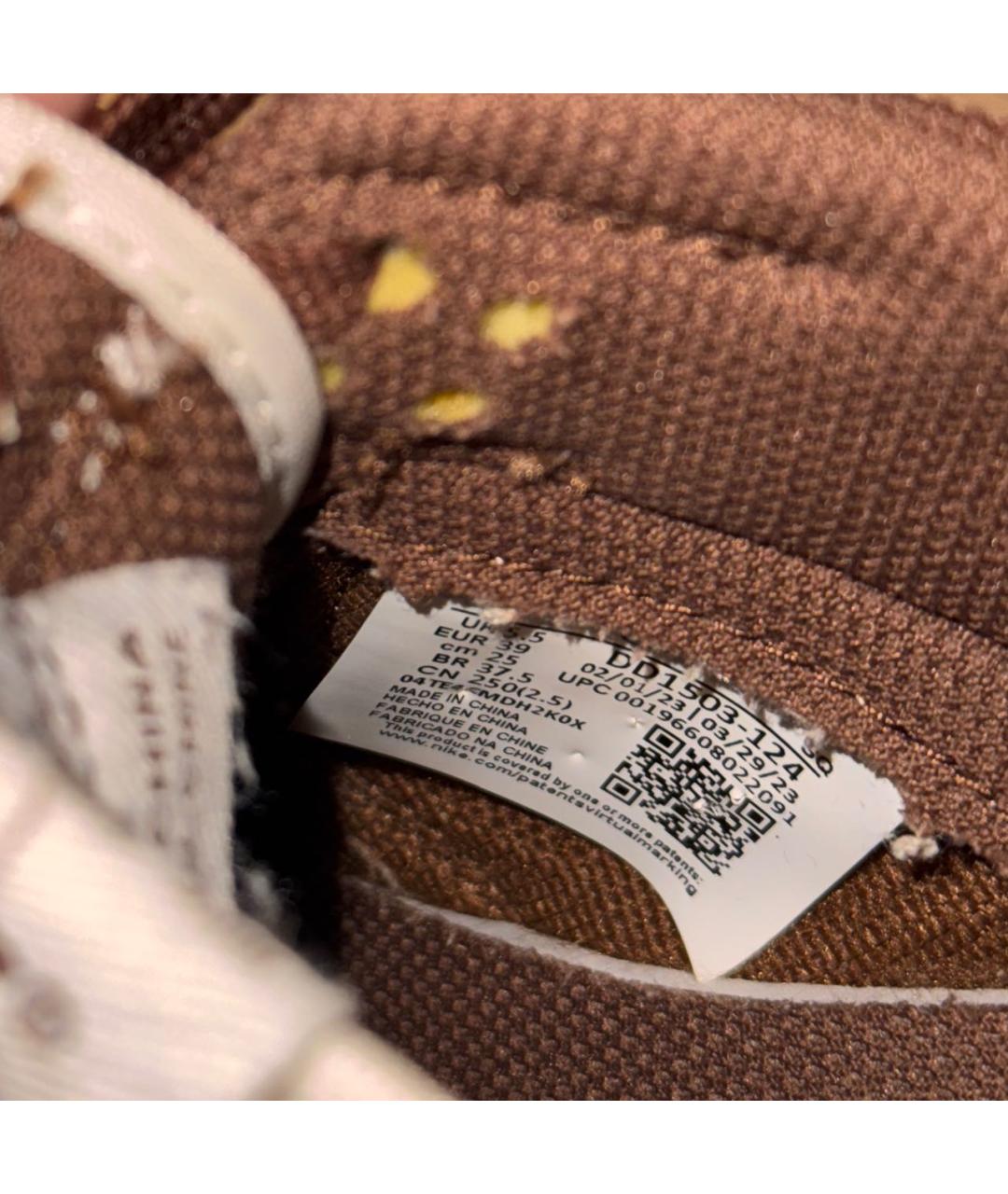 NIKE Коричневые кожаные кроссовки, фото 5