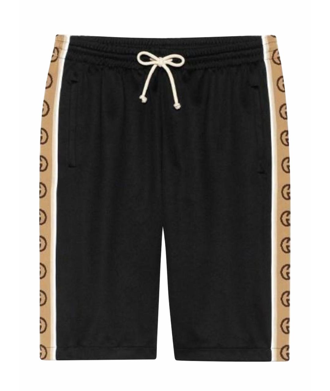 GUCCI Черные хлопковые шорты, фото 1