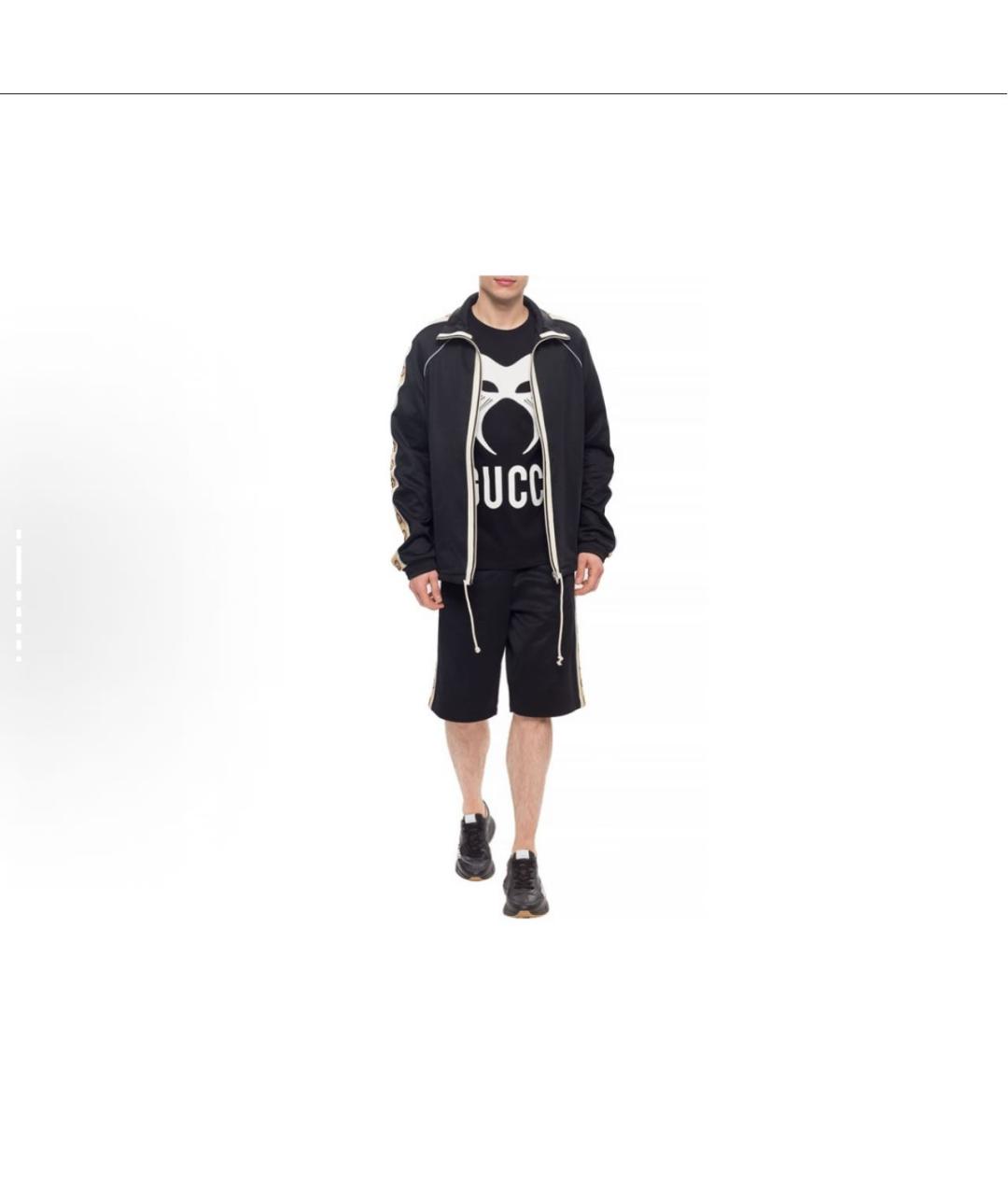 GUCCI Черные хлопковые шорты, фото 4