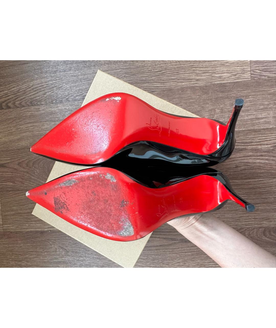 CHRISTIAN LOUBOUTIN Черные туфли из лакированной кожи, фото 7