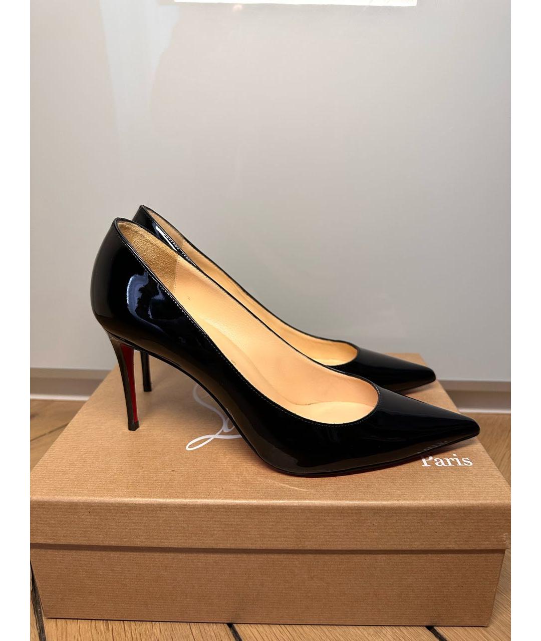 CHRISTIAN LOUBOUTIN Черные туфли из лакированной кожи, фото 8