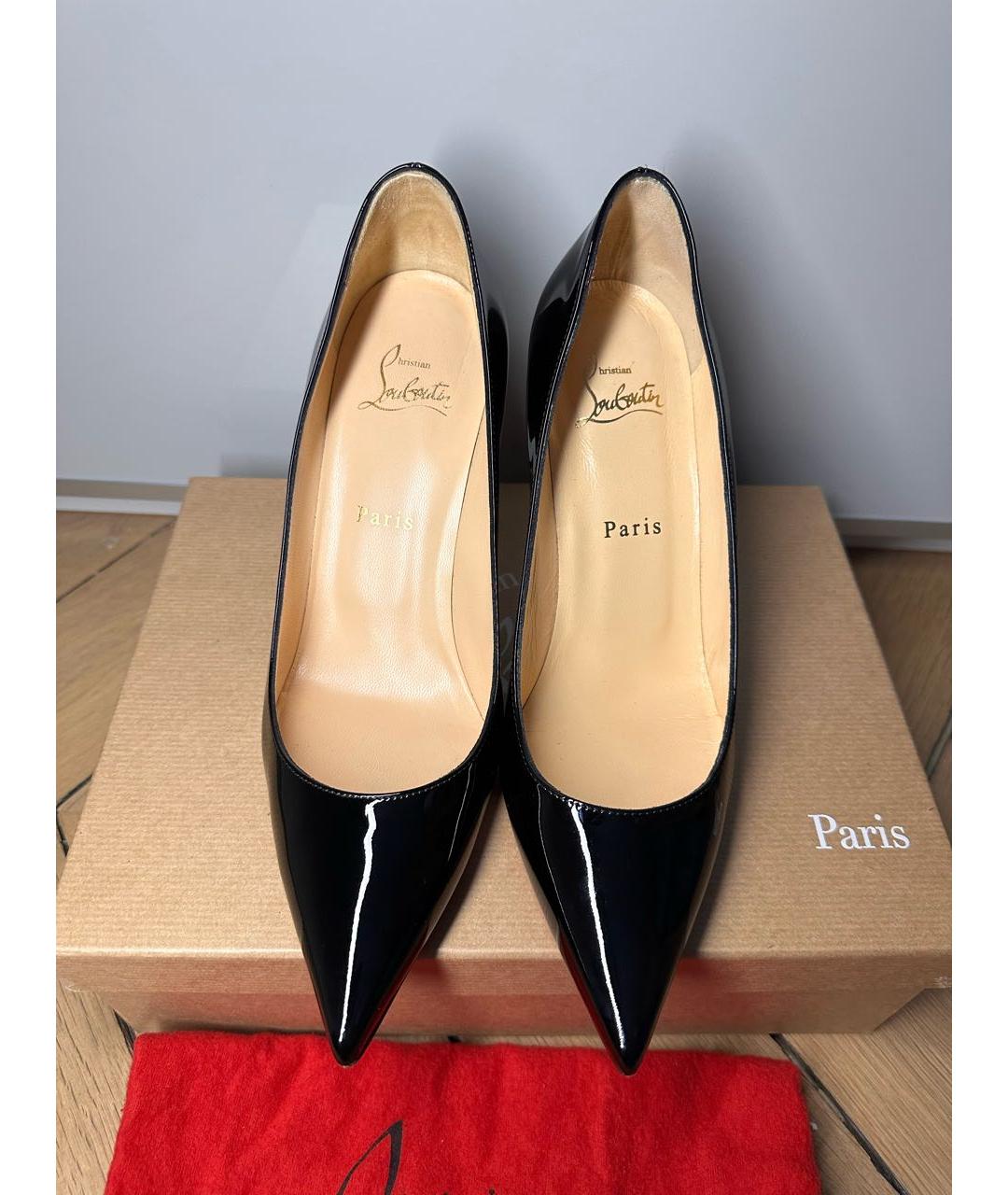 CHRISTIAN LOUBOUTIN Черные туфли из лакированной кожи, фото 2