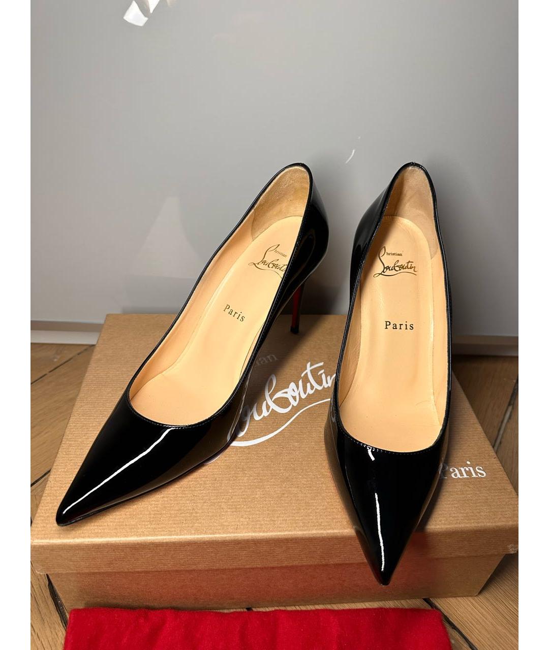 CHRISTIAN LOUBOUTIN Черные туфли из лакированной кожи, фото 3