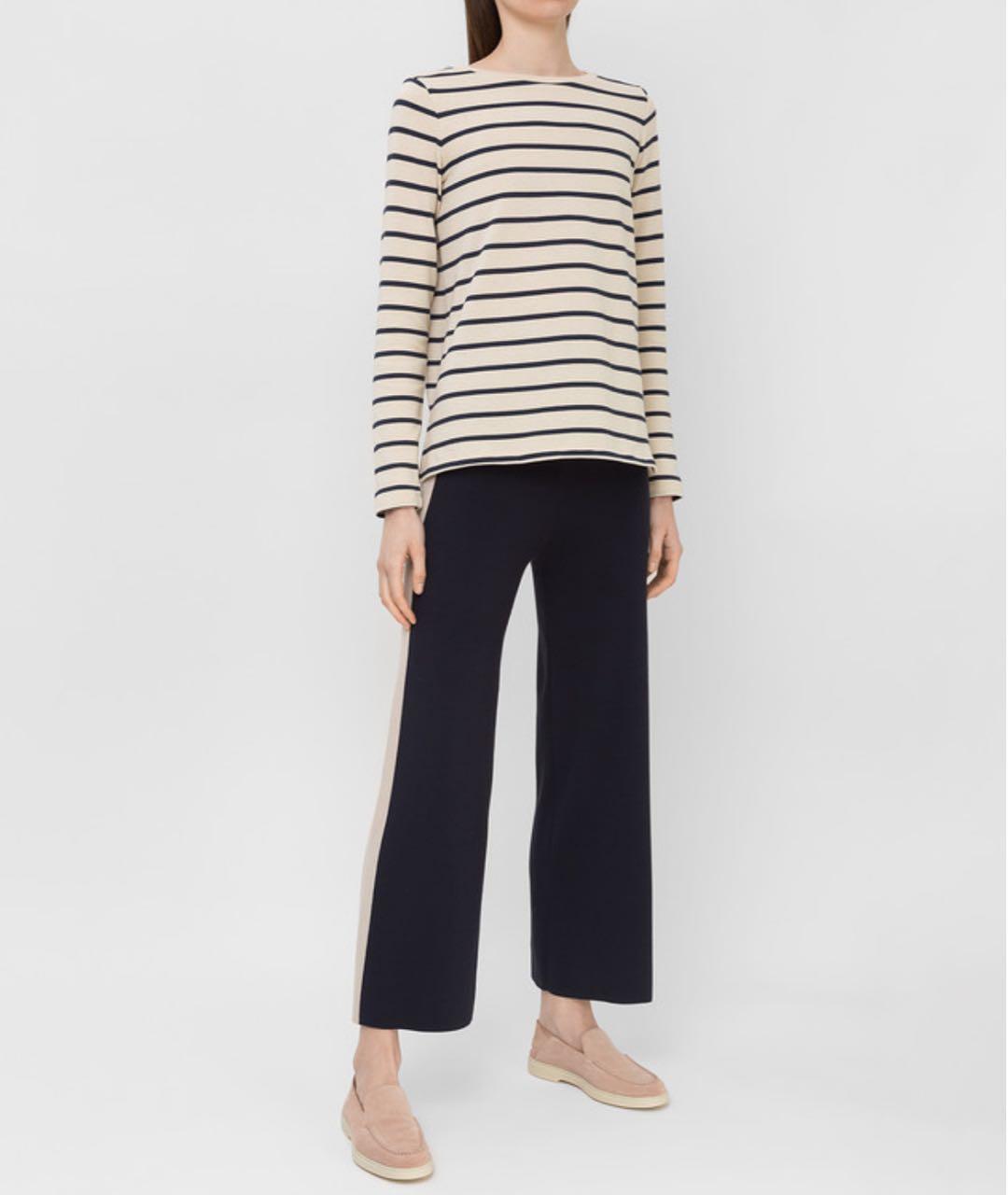 MAX MARA Синие вискозные прямые брюки, фото 5
