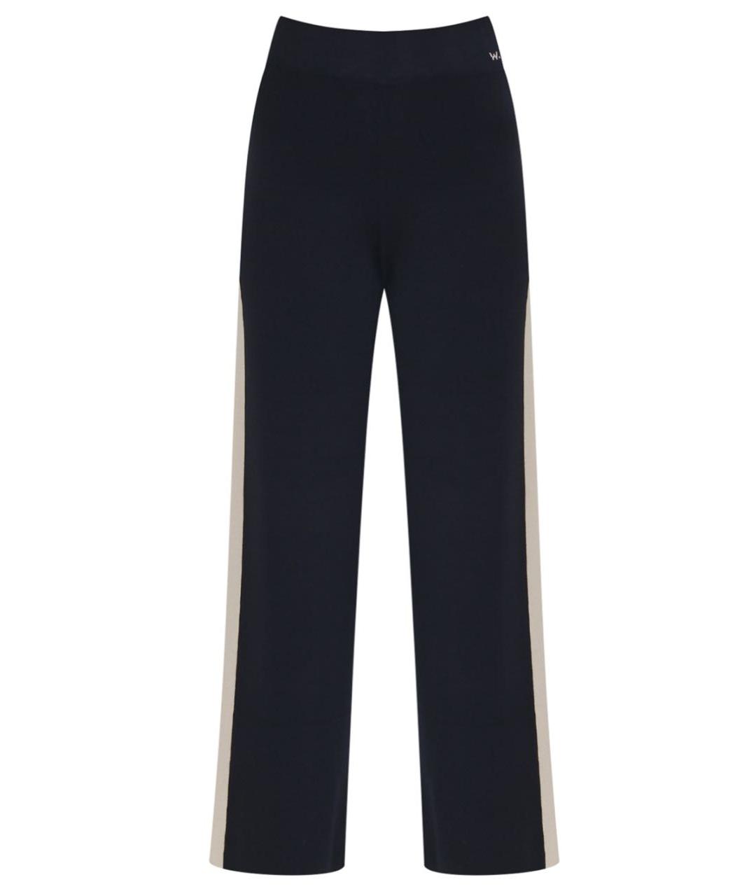 MAX MARA Синие вискозные прямые брюки, фото 7