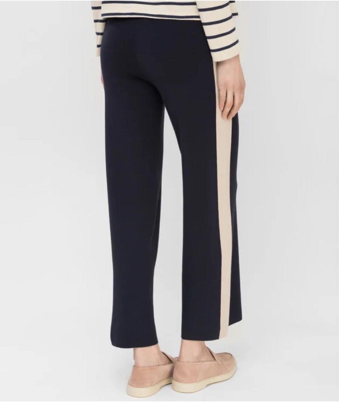 MAX MARA Синие вискозные прямые брюки, фото 2