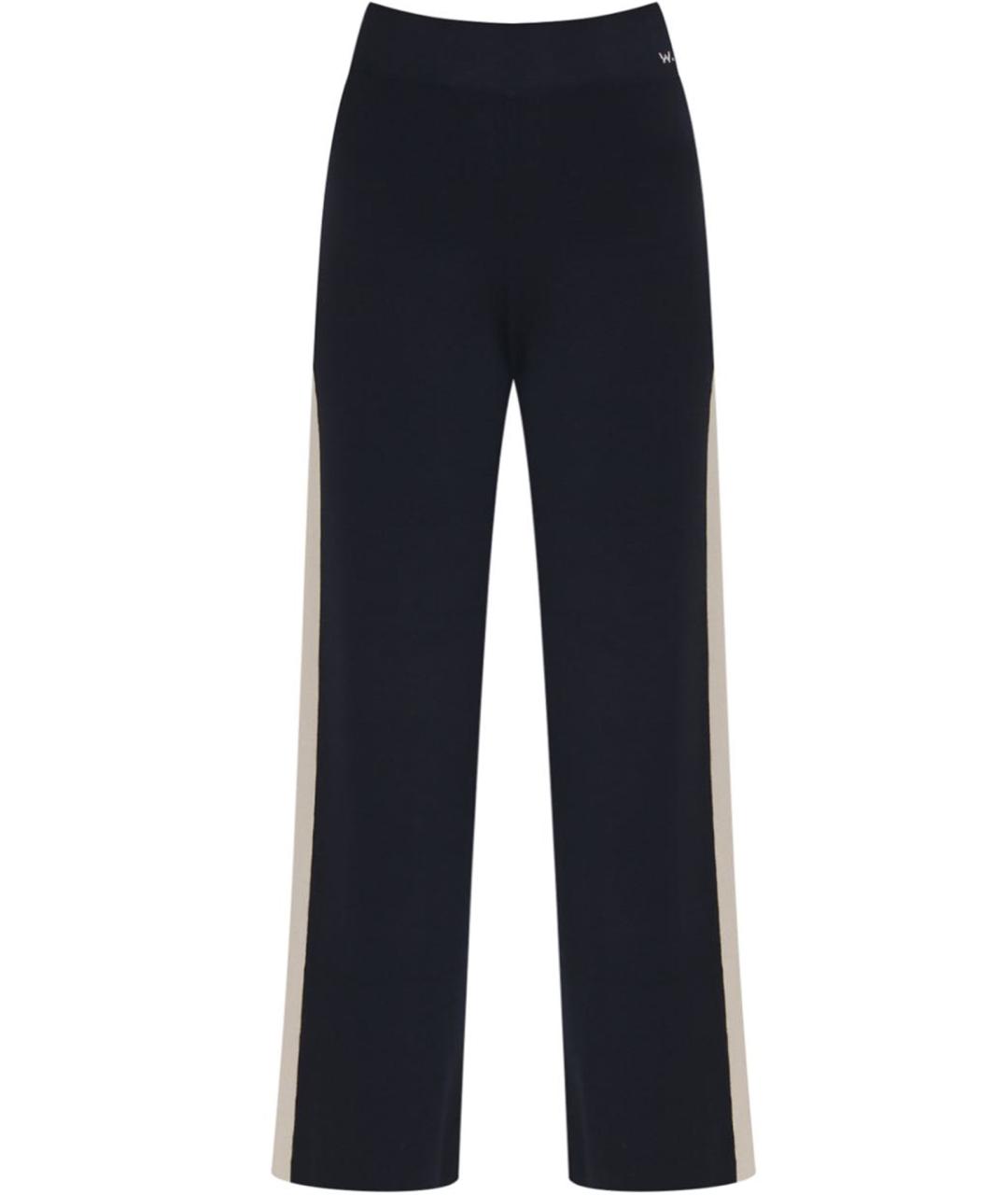 MAX MARA Синие вискозные прямые брюки, фото 1