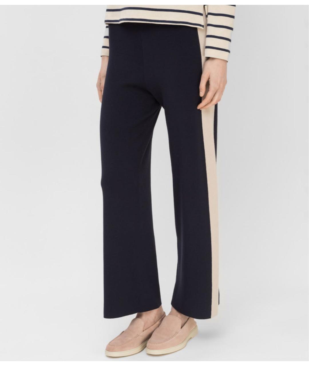 MAX MARA Синие вискозные прямые брюки, фото 6