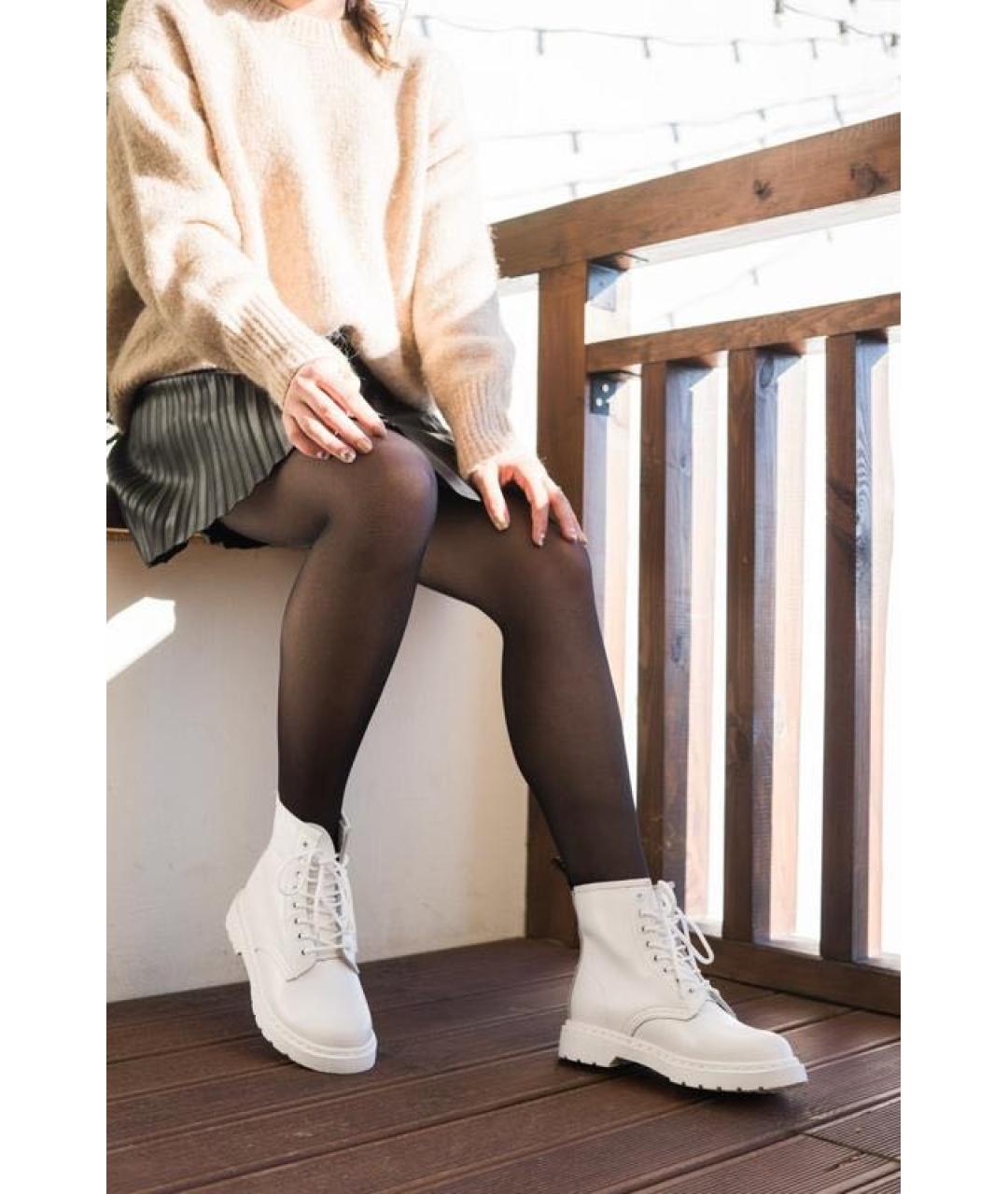 DR. MARTENS Белые кожаные ботинки, фото 8