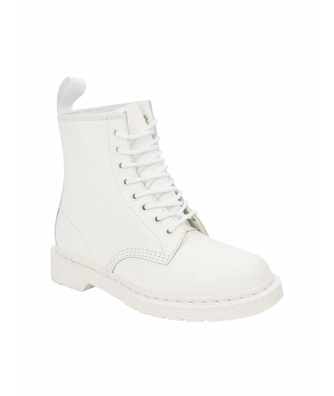 DR. MARTENS Белые кожаные ботинки, фото 1