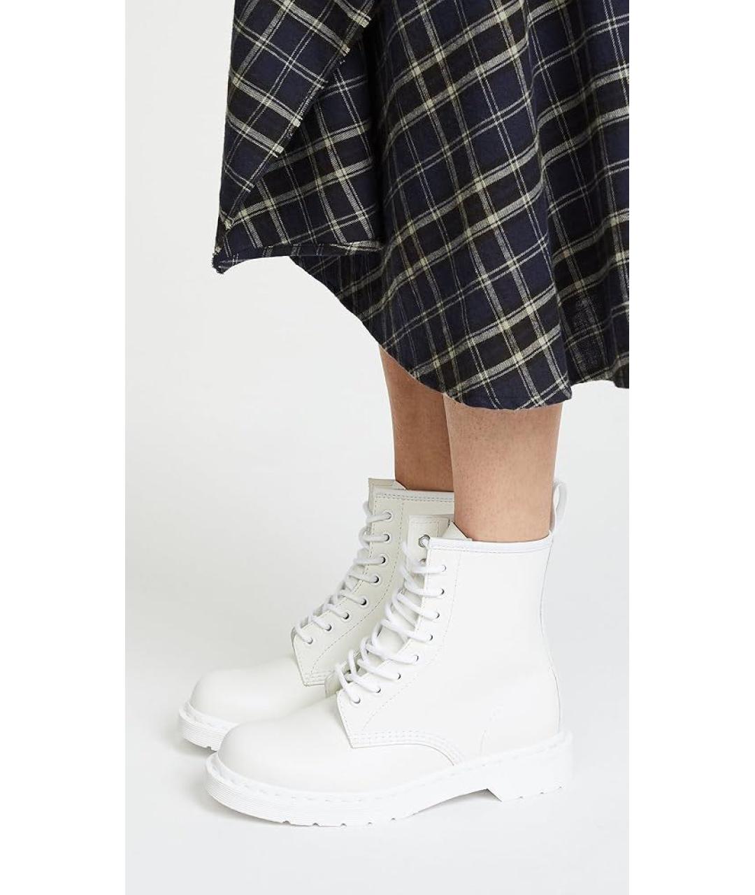 DR. MARTENS Белые кожаные ботинки, фото 6