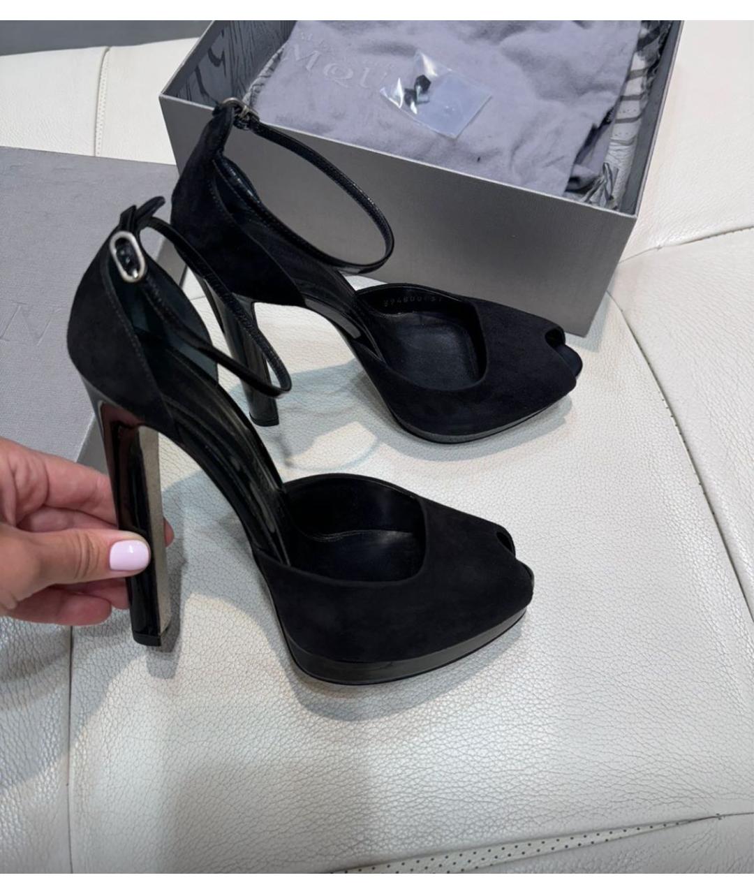 ALEXANDER MCQUEEN Черные босоножки, фото 5
