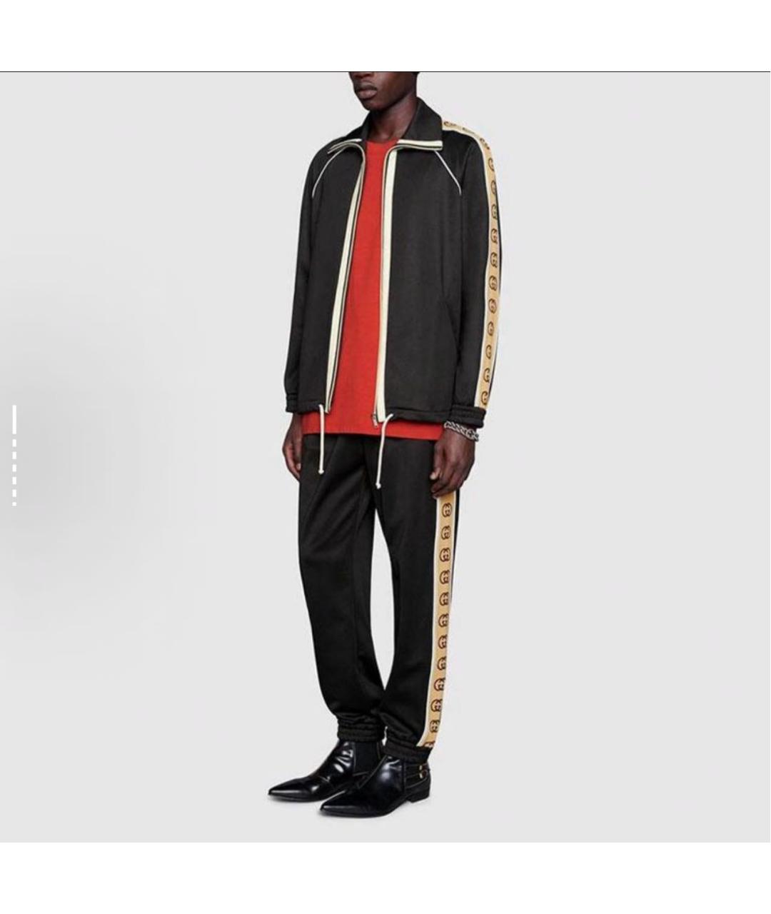 GUCCI Черные хлопковые повседневные брюки, фото 4