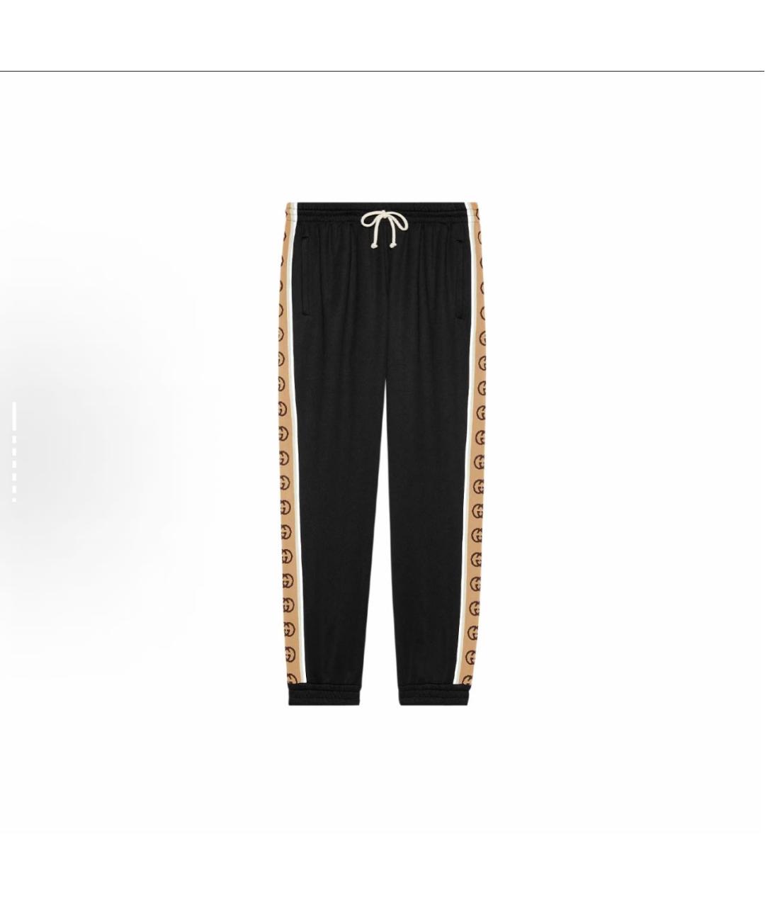 GUCCI Черные хлопковые повседневные брюки, фото 5