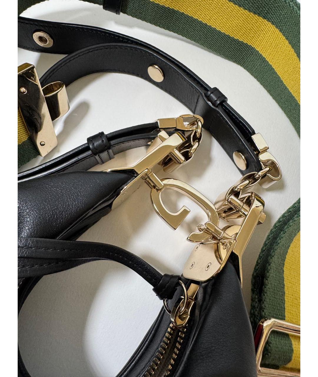 GUCCI Черная кожаная сумка через плечо, фото 8