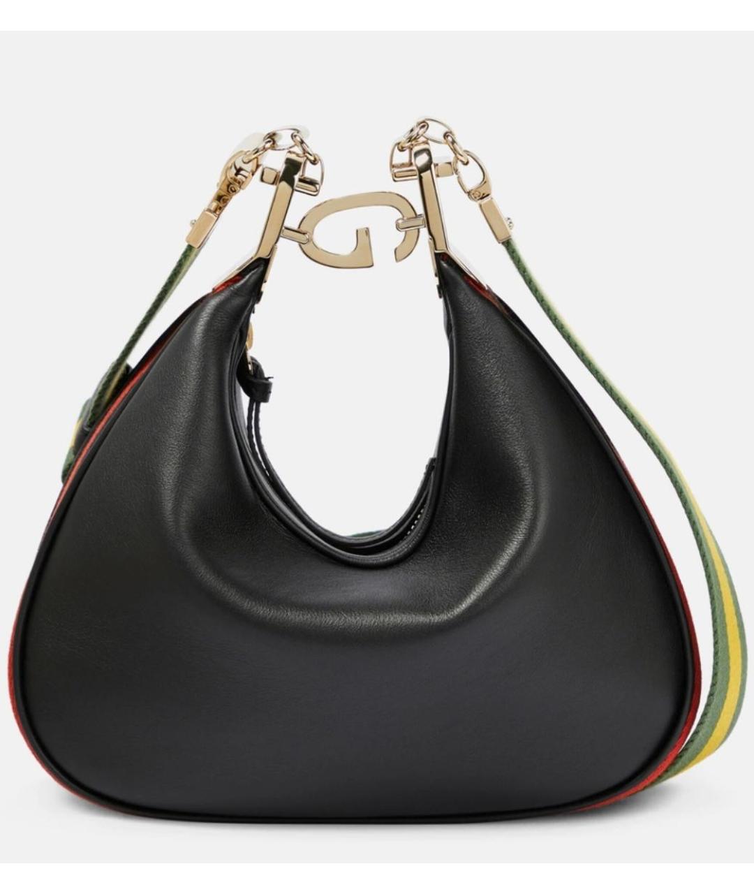 GUCCI Черная кожаная сумка через плечо, фото 9