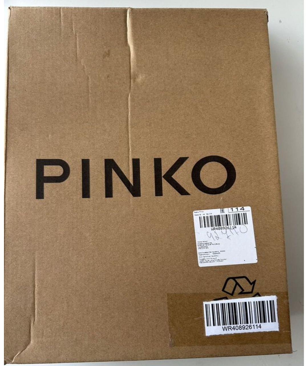 PINKO Черная кожаная сумка через плечо, фото 4