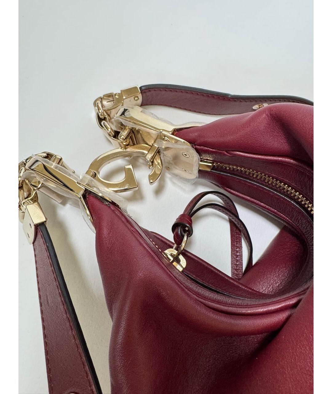 GUCCI Бордовая кожаная сумка через плечо, фото 7