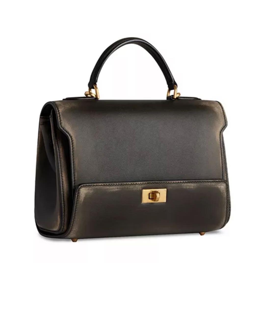 BALENCIAGA Черная кожаная сумка с короткими ручками, фото 2