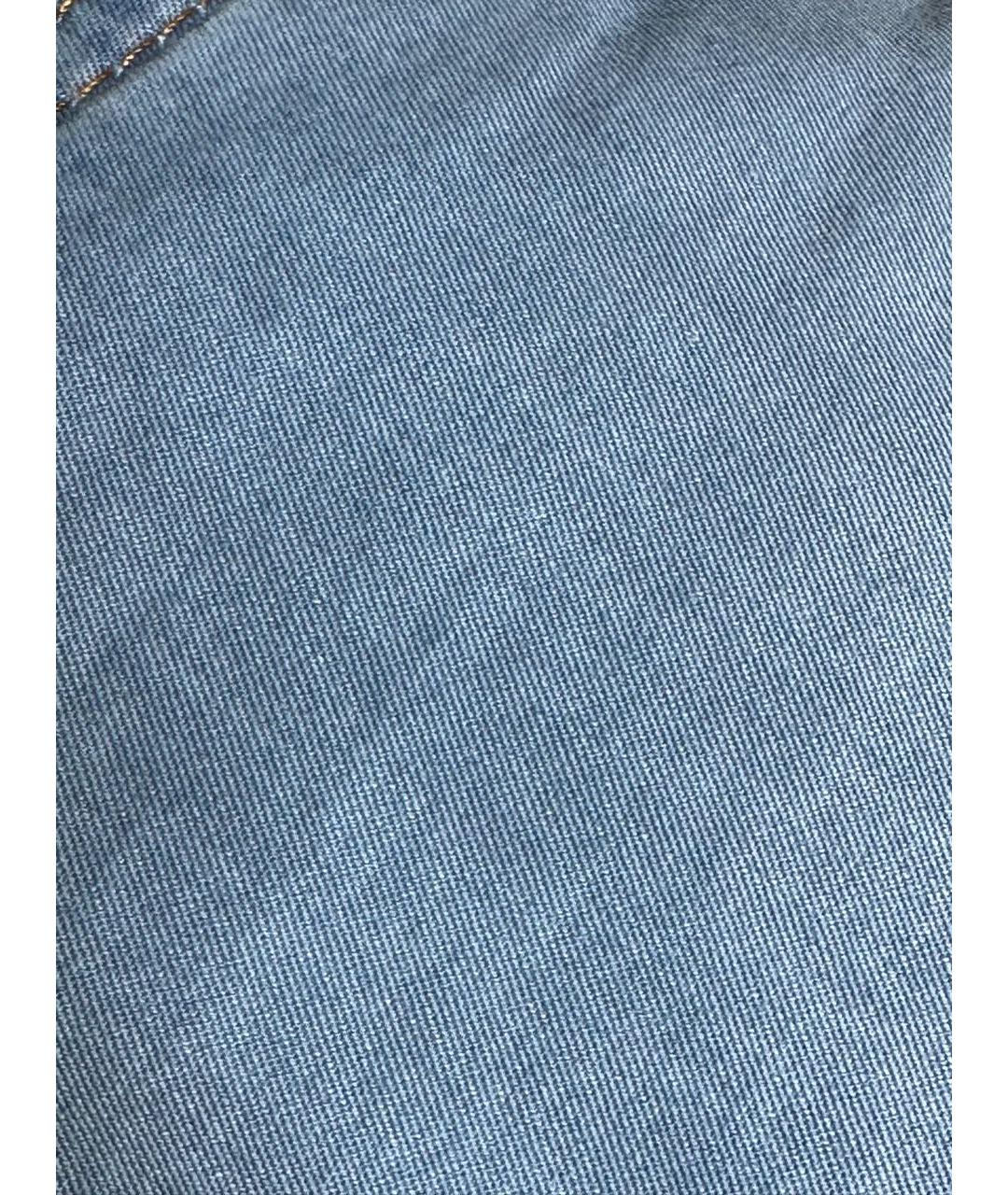 CANALI Голубые хлопковые прямые джинсы, фото 7