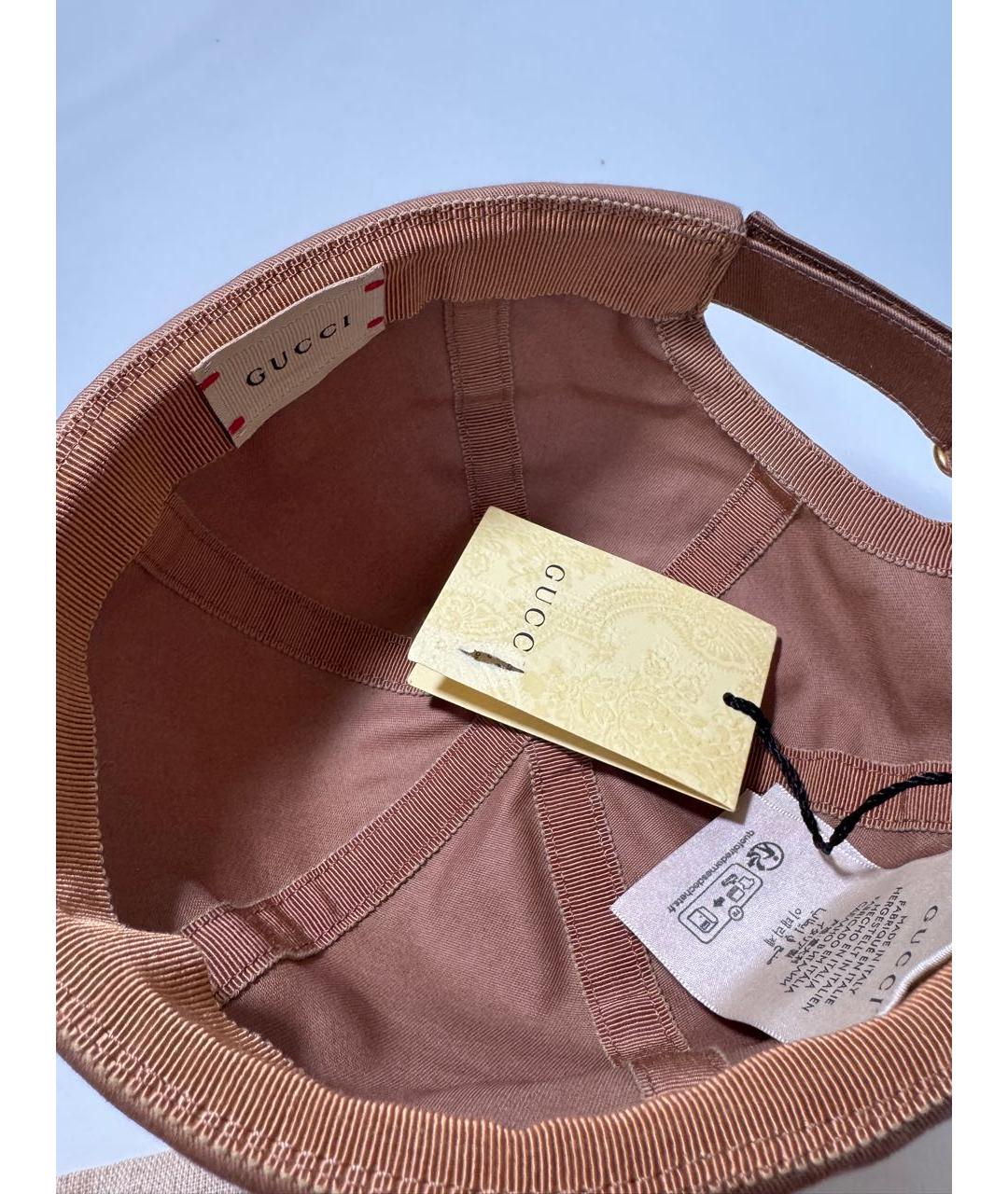 GUCCI Коричневая хлопковая кепка, фото 6