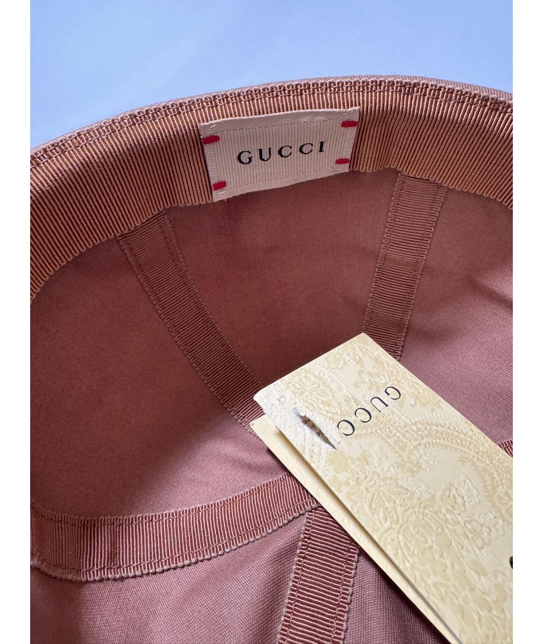 GUCCI Коричневая хлопковая кепка, фото 8