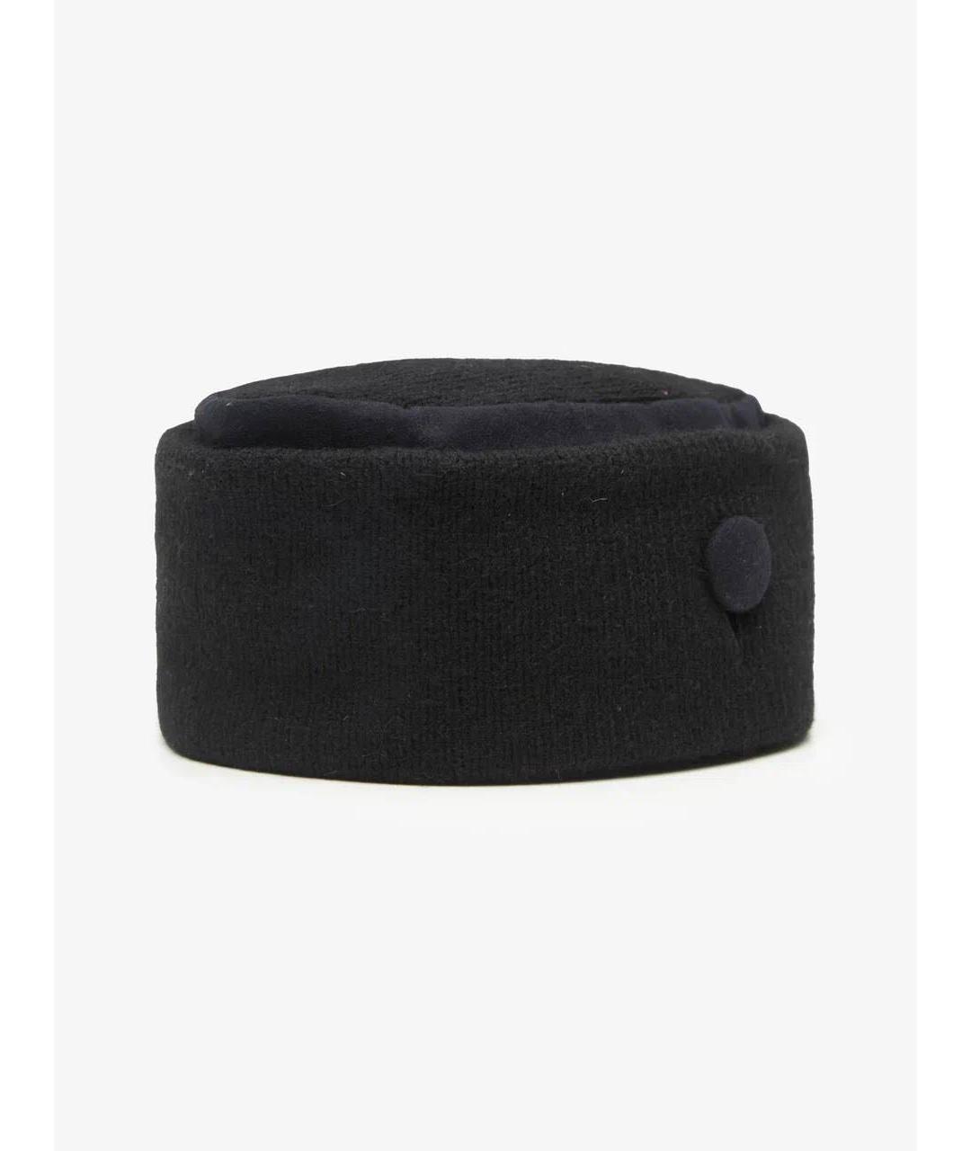 YOHJI YAMAMOTO Черная шерстяная шляпа, фото 3