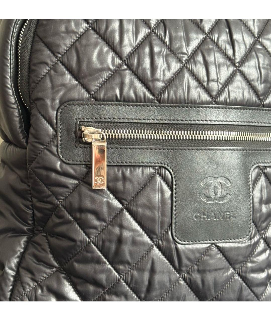 CHANEL Черный тканевый рюкзак, фото 6