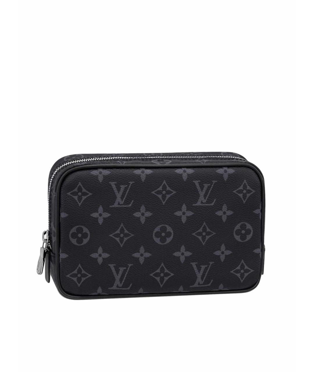 LOUIS VUITTON Серая кожаная косметичка, фото 1