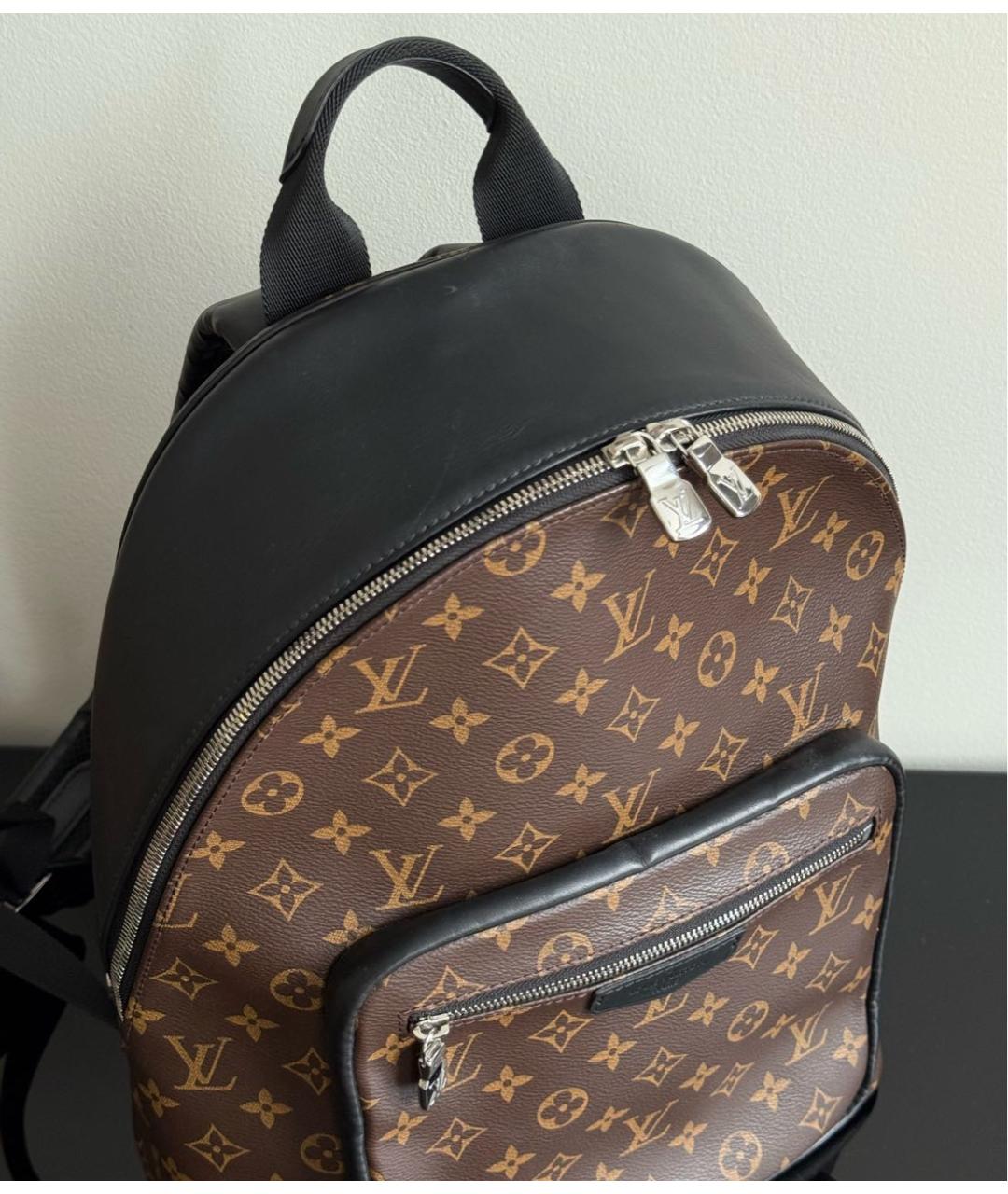 LOUIS VUITTON Коричневый кожаный рюкзак, фото 6