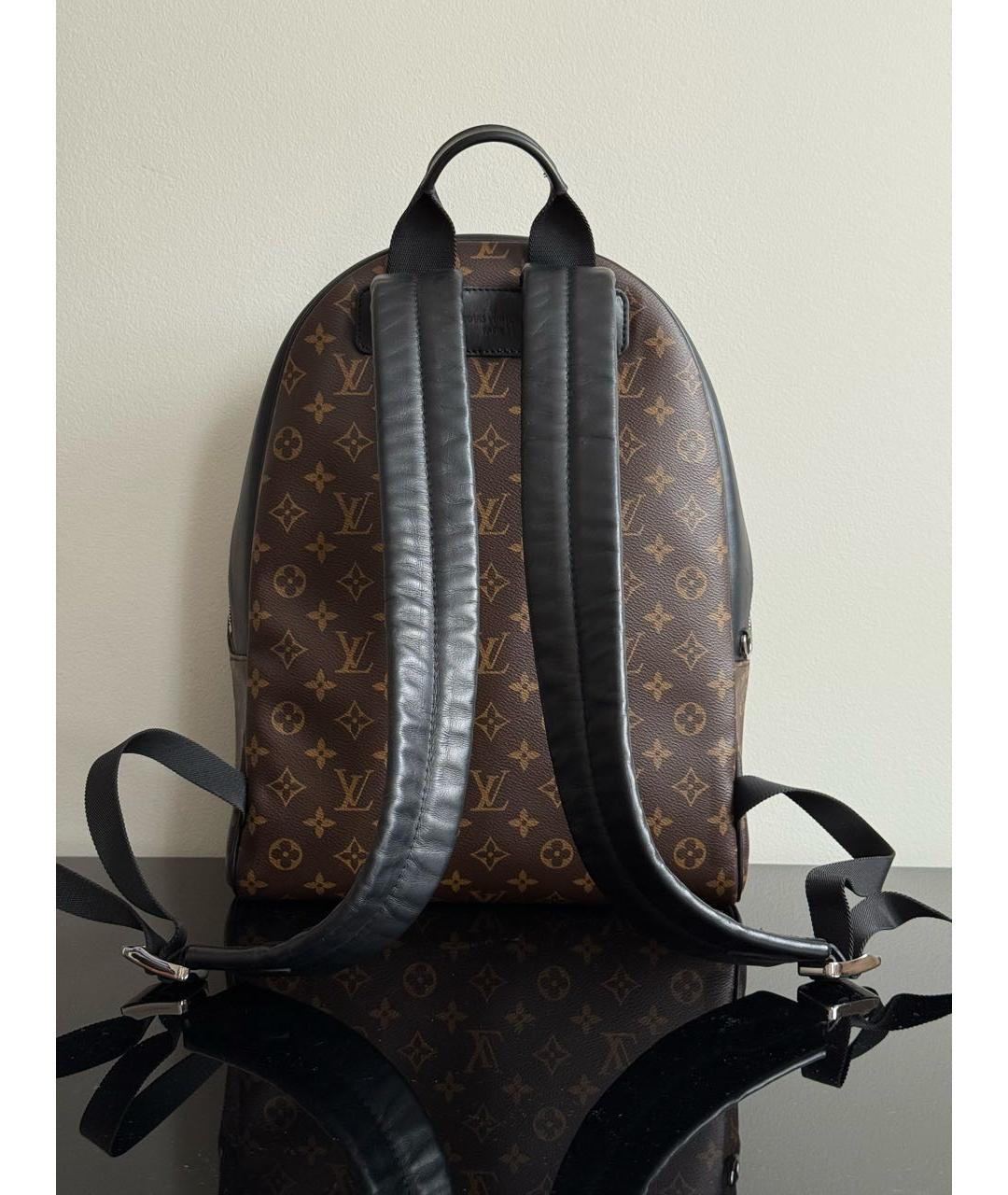 LOUIS VUITTON Коричневый кожаный рюкзак, фото 3