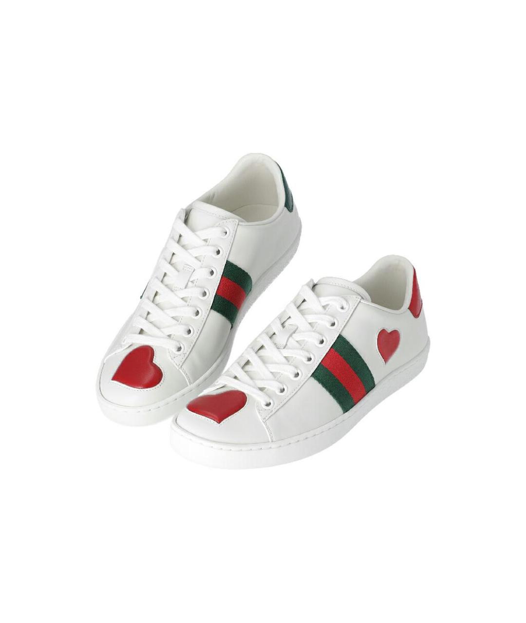 GUCCI Белые кожаные кеды, фото 3