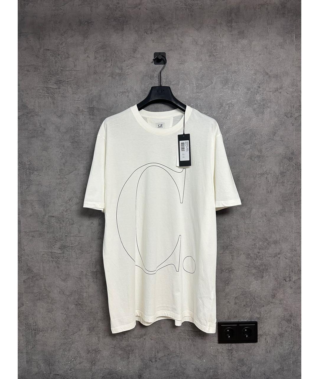CP COMPANY Бежевая хлопковая футболка, фото 2