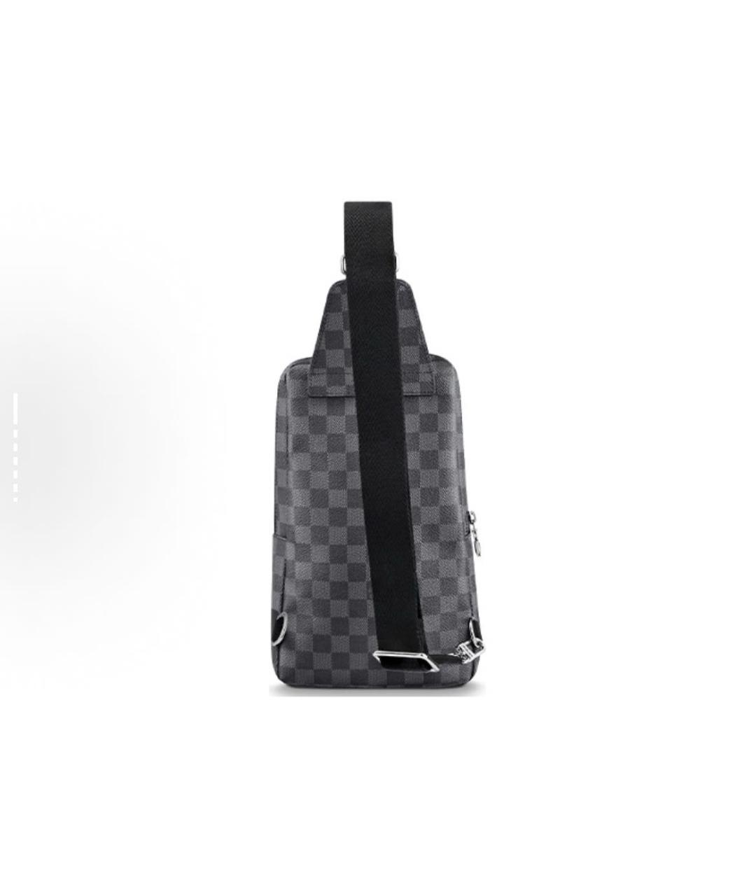 LOUIS VUITTON Серая барсетка из искусственной кожи, фото 3