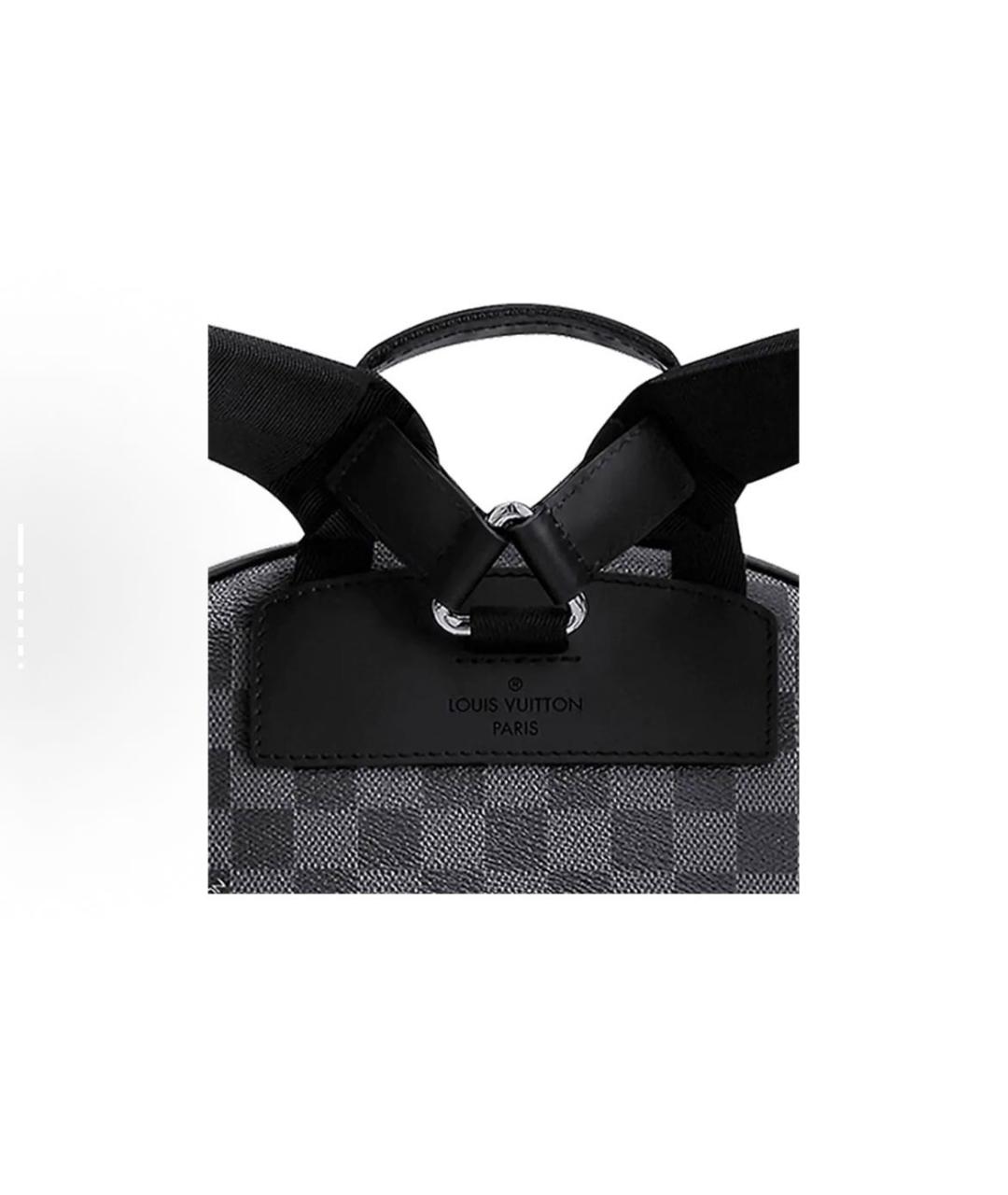 LOUIS VUITTON Черный рюкзак из искусственной кожи, фото 5