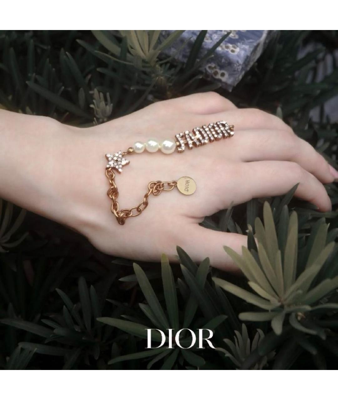 CHRISTIAN DIOR Золотой латунный браслет, фото 2