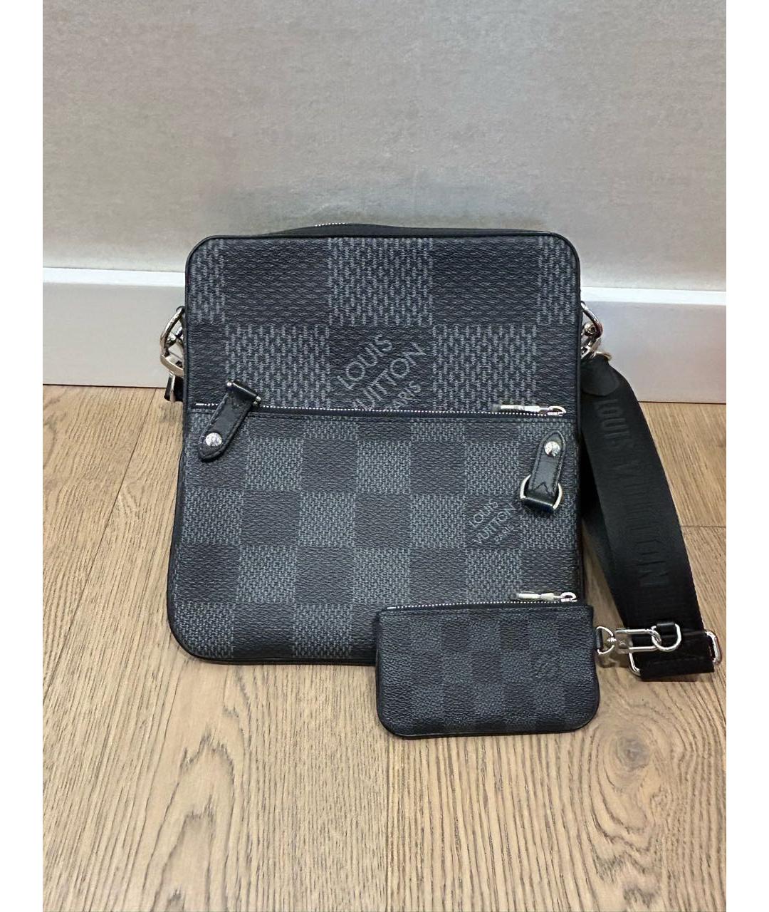 LOUIS VUITTON Антрацитовая сумка на плечо, фото 6