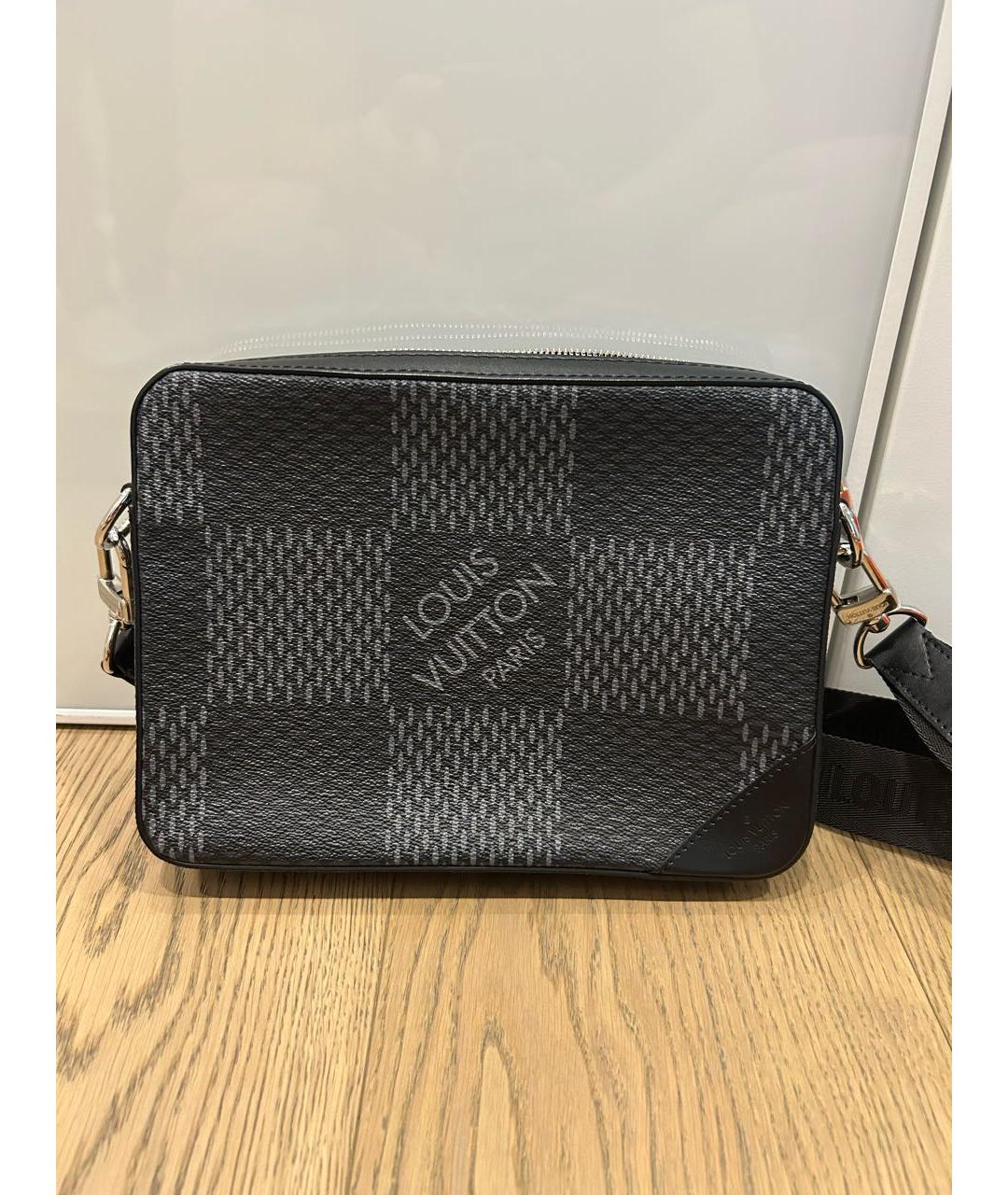 LOUIS VUITTON Антрацитовая сумка на плечо, фото 3