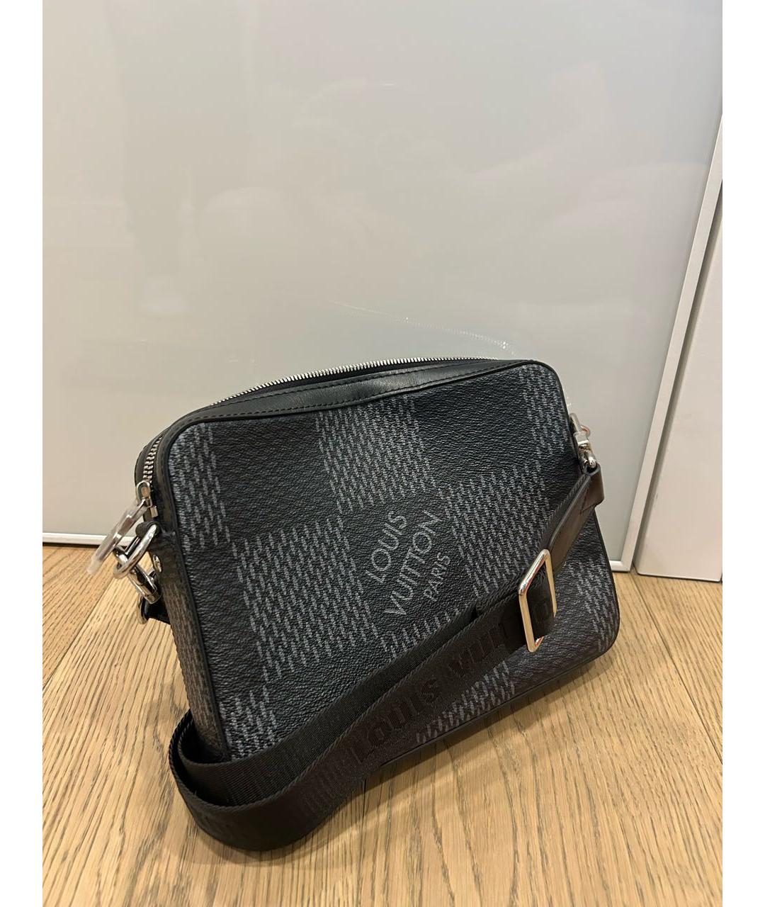 LOUIS VUITTON Антрацитовая сумка на плечо, фото 2