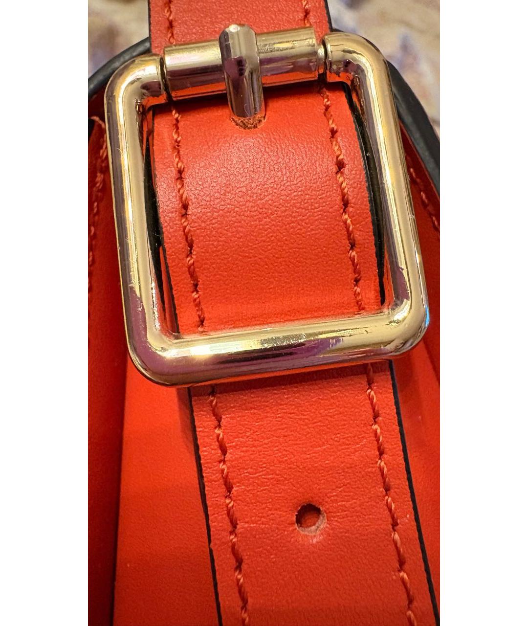 LONGCHAMP Коралловая кожаная сумка через плечо, фото 4